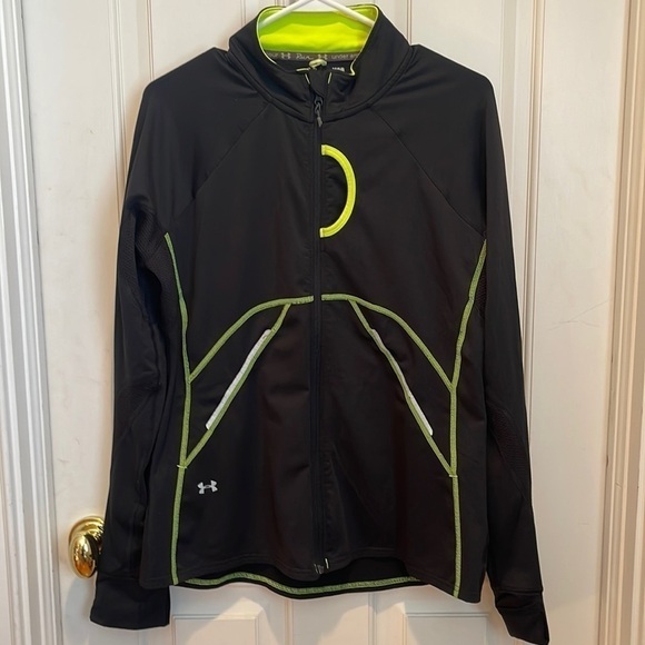 Under Armor ⭐️black green running jacket - Picture 1 of 8